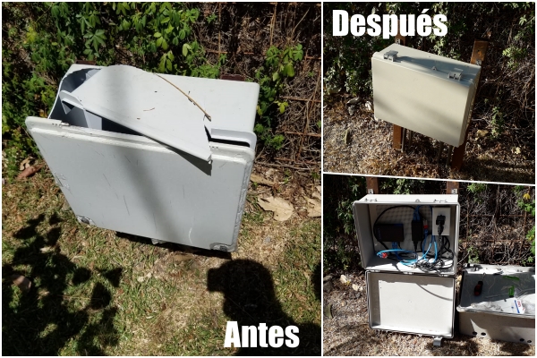 Antes y Después instalación de gabinete de redes