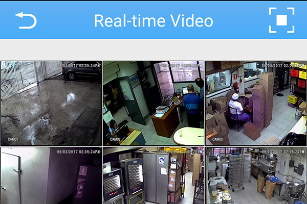 Monitoreo en tiempo real de cámaras de seguridad en teléfono inteligente